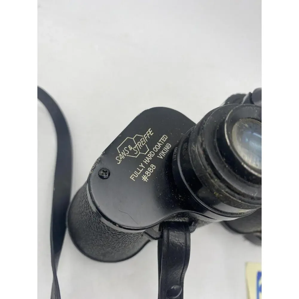 VINTAGE SANS STREIFFE BINOCULARS HARD COATED #888 VIKING 8X30MM 525FT AT 1000YDS